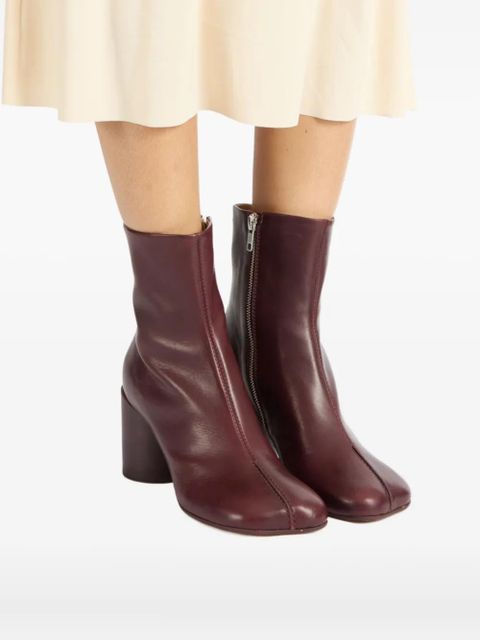 MM6 Maison Margiela 70mm Anatomic Stitch ankle boots - Brown