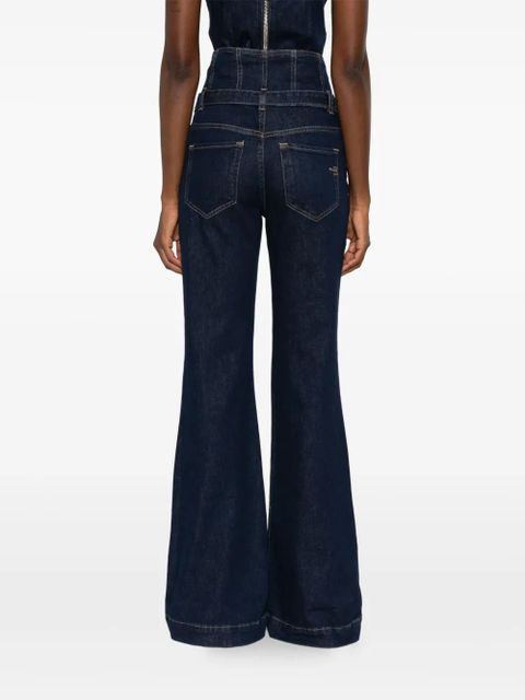 PINKO high-waisted belted jeans - Blue