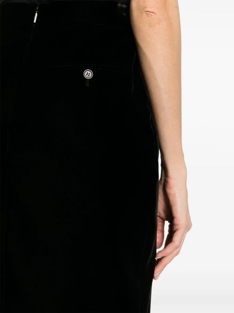 Saint Laurent velvet pencil skirt - Black