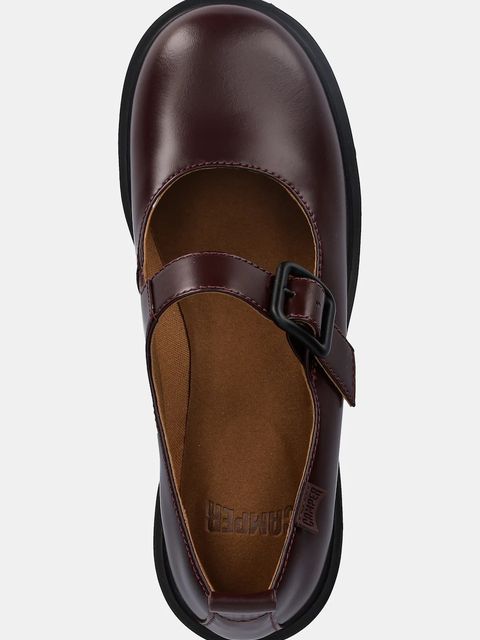 Camper czółenka skórzane Milah kolor bordowy na słupku K201681-007