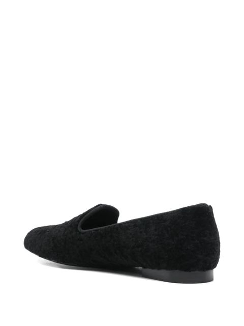 TOTEME shearling loafers - Black