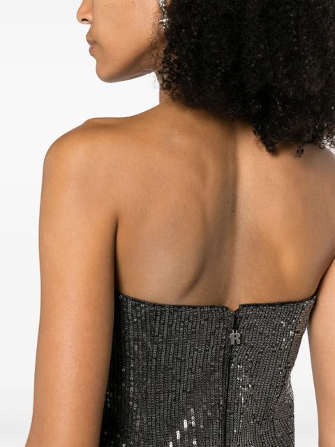 ROTATE BIRGER CHRISTENSEN sequin-embellished strapless minidress - Black