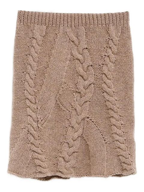 Gimaguas Julita cable-knit mini skirt - Neutrals