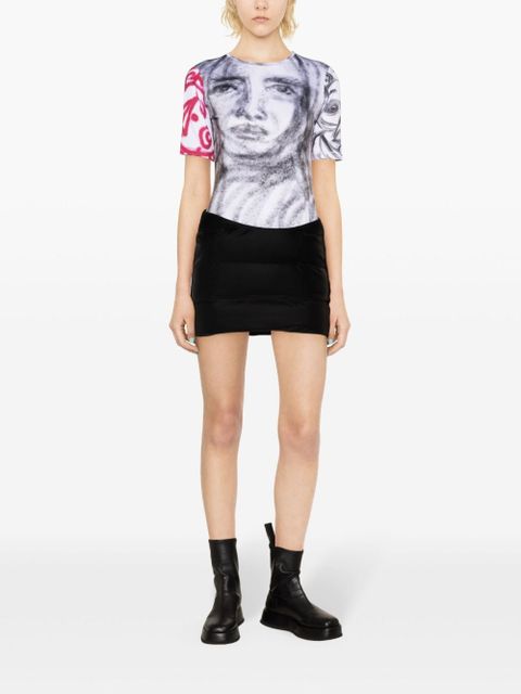 MISBHV Puffer Trinity Latex padded miniskirt - Black