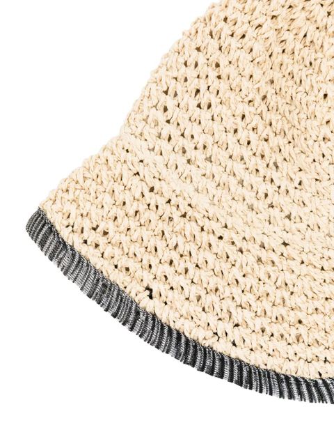 Missoni striped-trim bucket hat - Neutrals