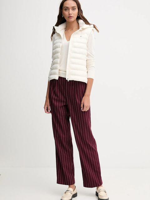 Tommy Hilfiger bezrękawnik kolor beżowy zimowy WW0WW47352 - zdjęcie produktu nr 2