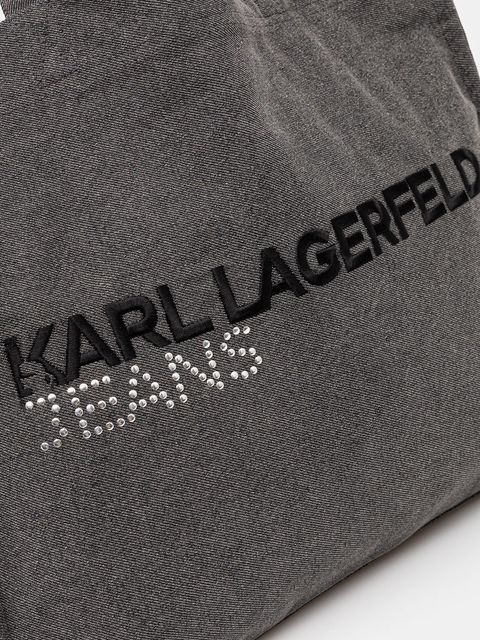 Karl Lagerfeld Jeans torba jeansowa kolor szary A4W50040