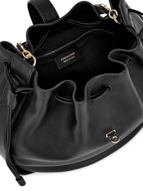 Ferragamo Hug drawstring bucket bag - Black