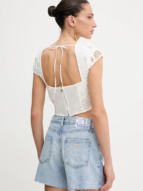 Guess bluzka bawełniana DOMITILLE