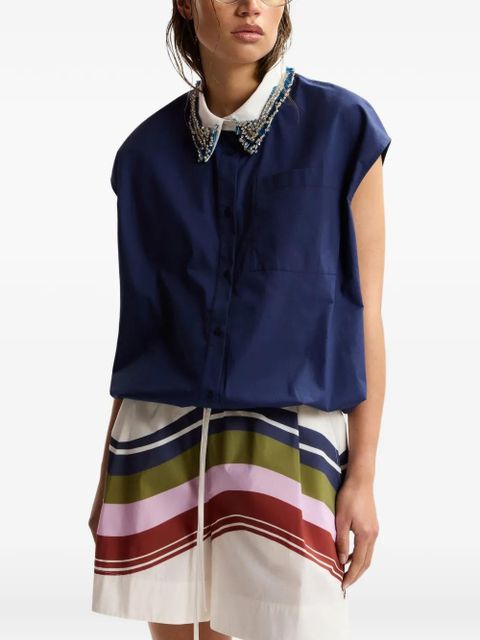 Essentiel Antwerp bead-embellished shirt - Blue