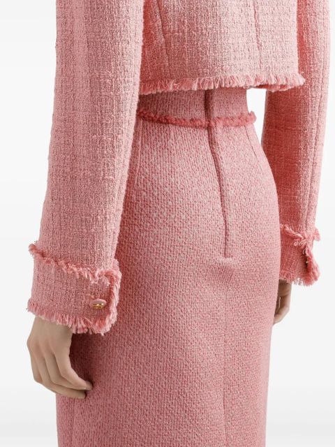 Dolce & Gabbana DNA logo plaque skirt - Pink