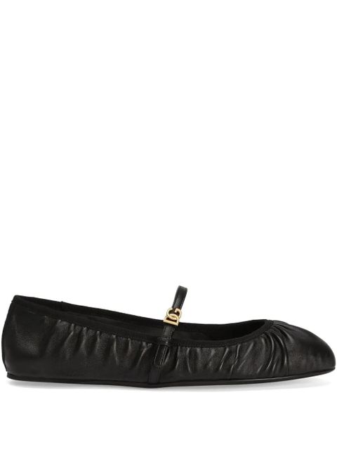 Dolce & Gabbana leather ballet flats - Black - zdjęcie produktu nr 1