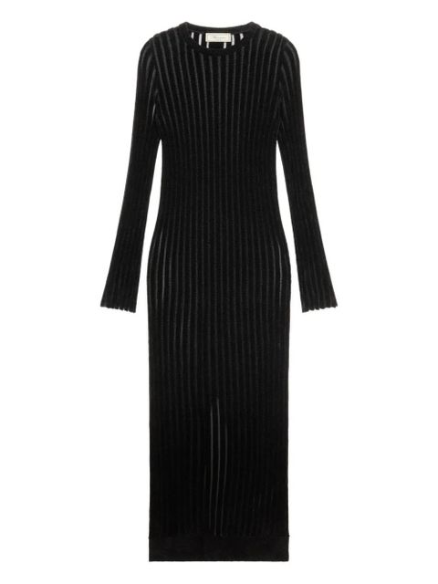 Blumarine ribbed-knit midi dress - Black - zdjęcie produktu nr 1