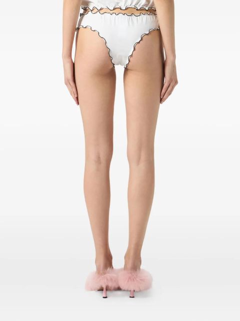 Blumarine ruffled-trim briefs - White