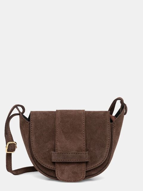 Answear.LAB torebka zamszowa kolor brązowy - zdjęcie produktu nr 1