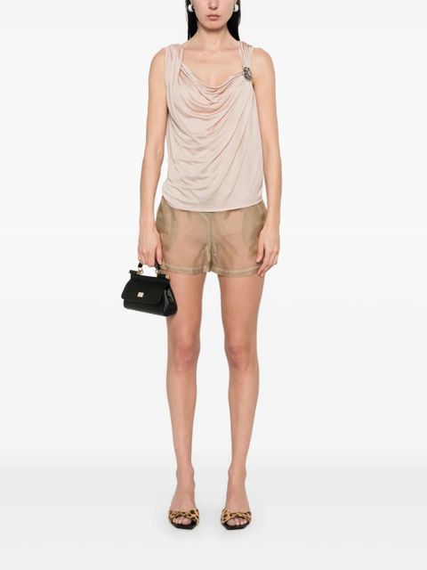 Blumarine crepe tank top - Pink