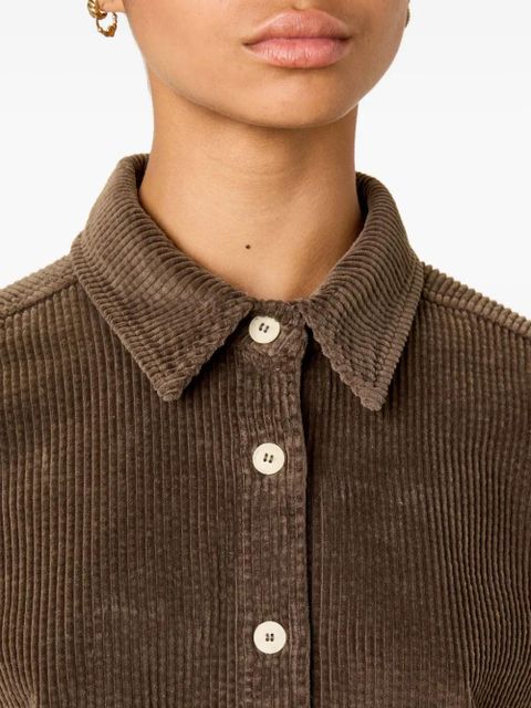 American Vintage Padow button corduroy shirt - Brown