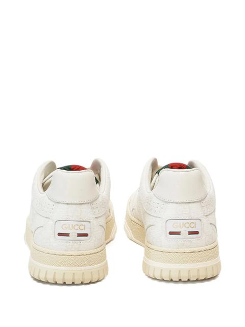 Gucci Re-Web leather sneakers - White