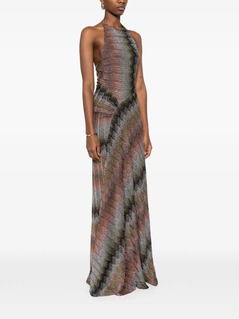 Missoni halter patterned maxi dress - Brown