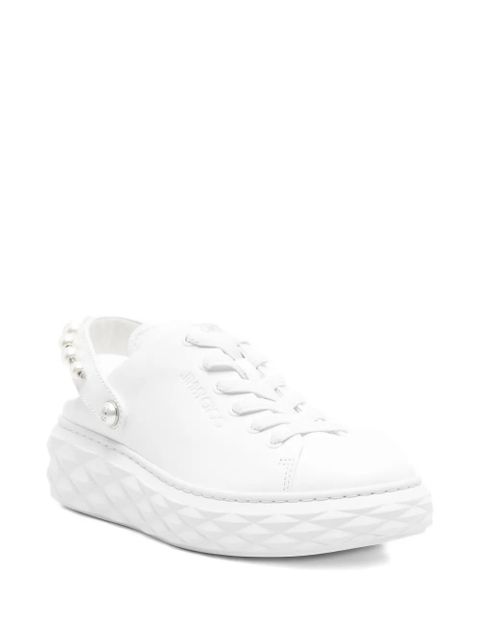 Jimmy Choo 50mm pearl-slingback platform sneakers - White - zdjęcie produktu nr 2