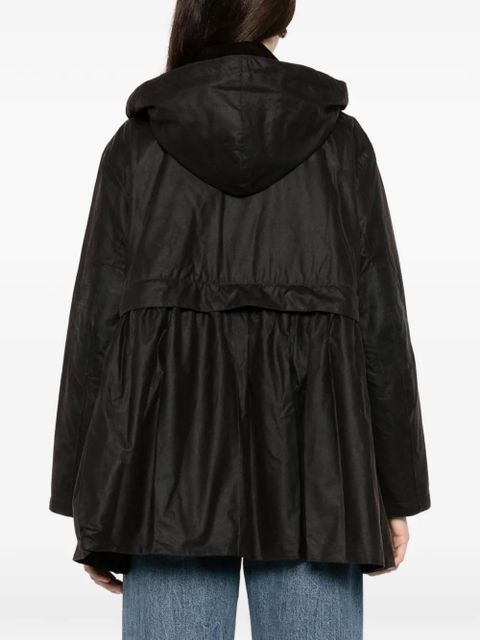 Barbour x Ganni peplum waxed coat - Brown