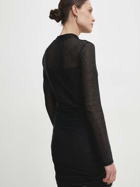 Answear.LAB sukienka kolor czarny mini dopasowana