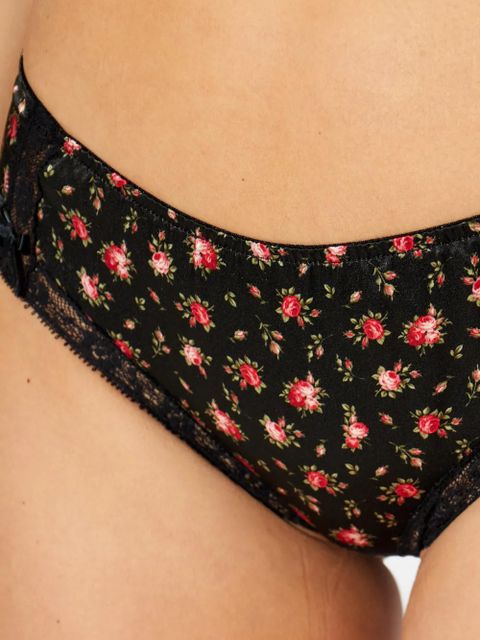 Dolce & Gabbana floral lace briefs - Black