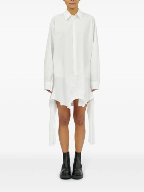 MM6 Maison Margiela asymmetric cotton shirt dress - White