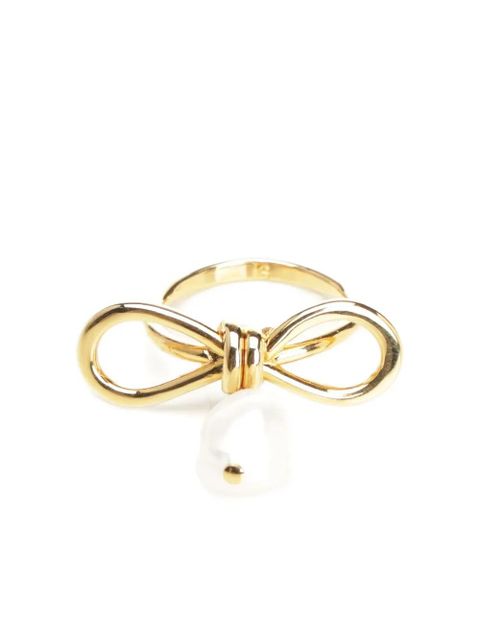 Marni bow pearl-drop ring - Gold - zdjęcie produktu nr 1