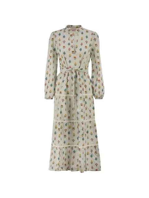 MC2 Saint Barth Mumbai floral-print midi dress - Neutrals - zdjęcie produktu nr 2
