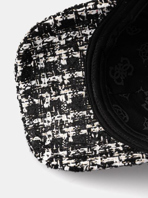 Guess czapka z daszkiem GIULLY kolor czarny AW5369 POL01