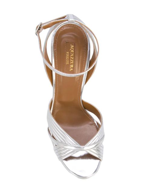 Aquazzura 140mm Sundance Plateau sandals - Silver