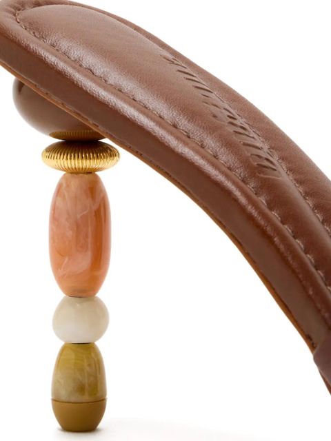 Cult Gaia beaded heeled sandals - Brown