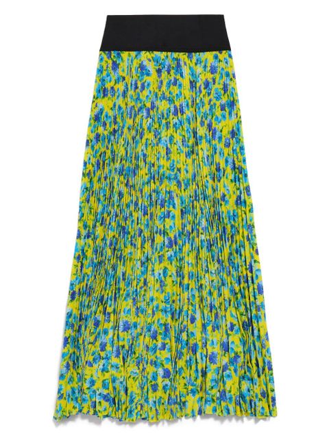 Balenciaga floral-print pleated midi skirt - Blue - zdjęcie produktu nr 2