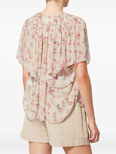 MARANT ÉTOILE Neslya floral-pattern blouse - Neutrals