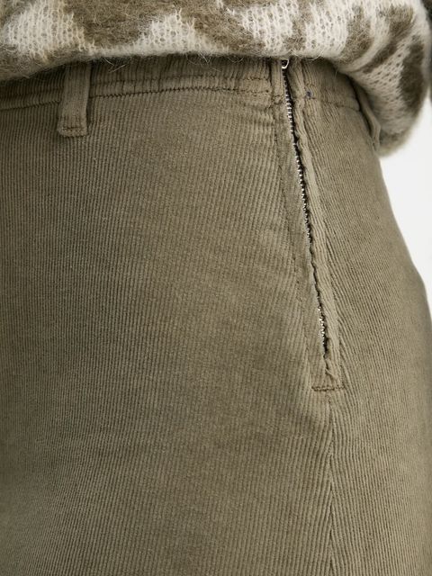 United Colors of Benetton spódnica sztruksowa kolor zielony mini prosta 41ULD005B