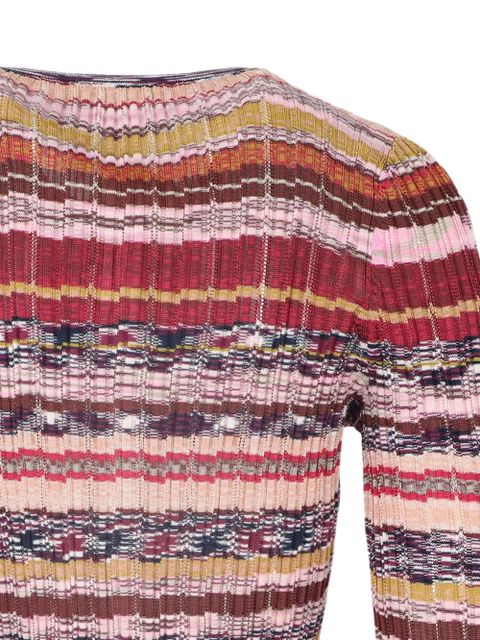 Ulla Johnson ribbed striped cardigan - Red - zdjęcie produktu nr 2