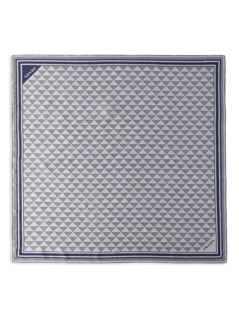 Prada printed silk scarf - Blue