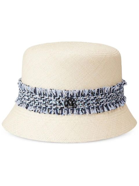 Maison Michel Kendall fringe-detail hat - Neutrals - zdjęcie produktu nr 1