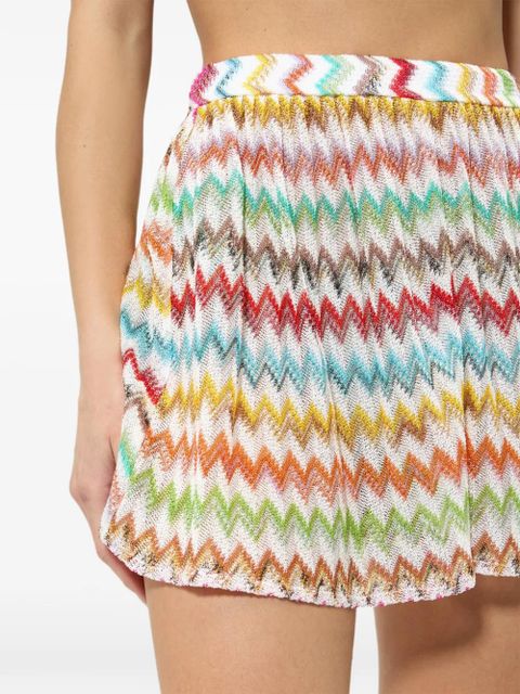 Missoni zigzag elasticated shorts - White - zdjęcie produktu nr 2
