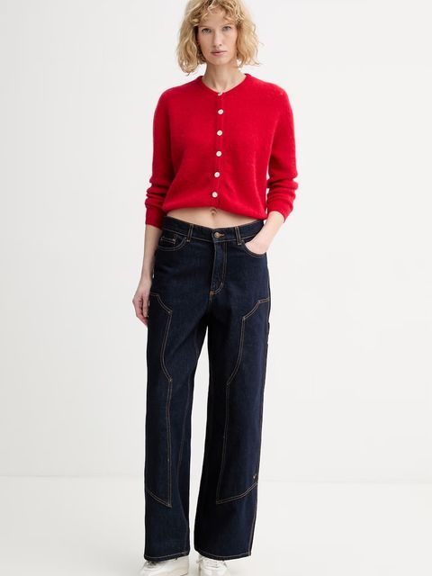 American Vintage kardigan z domieszką wełny GILET ML COL ROND - zdjęcie produktu nr 1