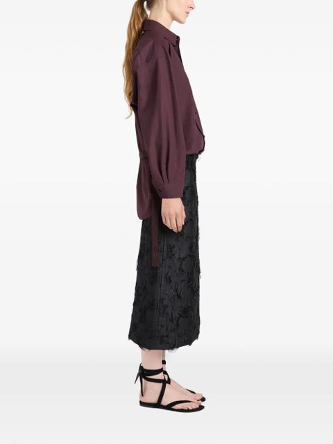 Proenza Schouler Dalma jacquard midi skirt - Black