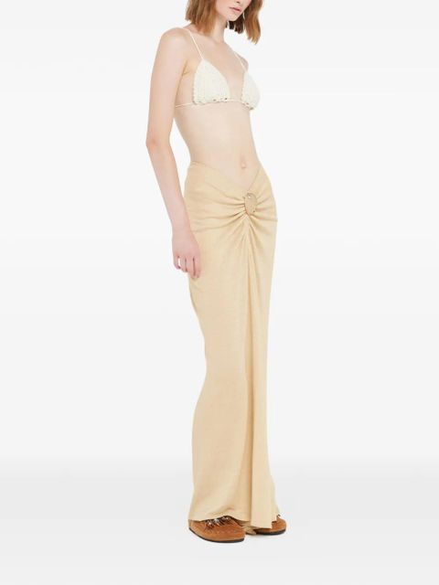 Alanui Mermaid draped midi skirt - Neutrals