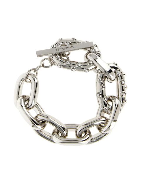 Rabanne XL Link crystal-embellished chain bracelet - Silver