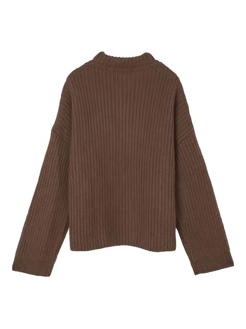 Cecilie Bahnsen cable-knit ribbed sweater - Brown - zdjęcie produktu nr 2