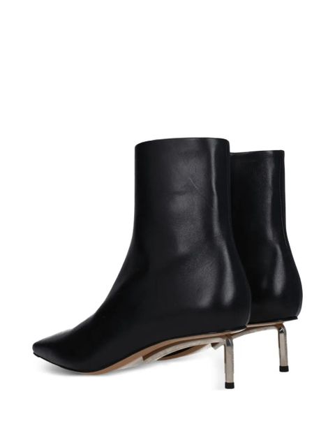 Off-White geometric-heel pointed-toe ankle boots - Black