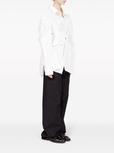 Maison Margiela asymmetric gathered shirt - White