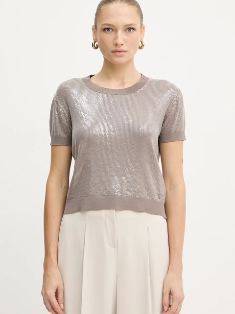 Guess t-shirt JUNIPER damski kolor beżowy W5YR21 Z3E70 - zdjęcie produktu nr 1