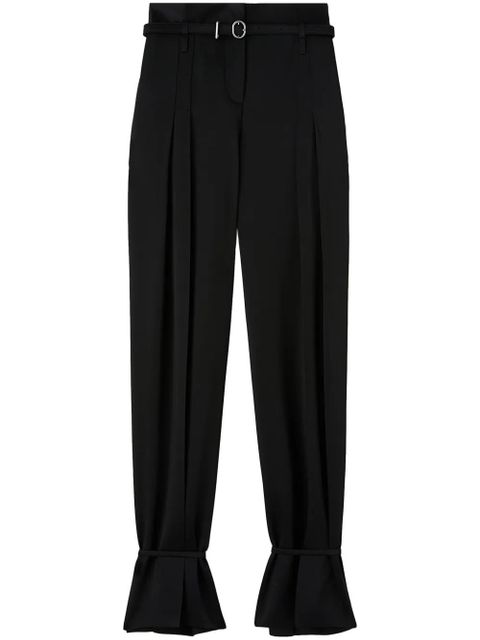 Jil Sander belted ankle-tie tailored trousers - Black - zdjęcie produktu nr 1