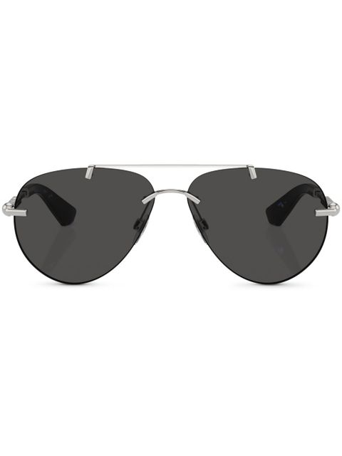 Burberry Eyewear metallic aviator-frame sunglasses - Silver - zdjęcie produktu nr 1